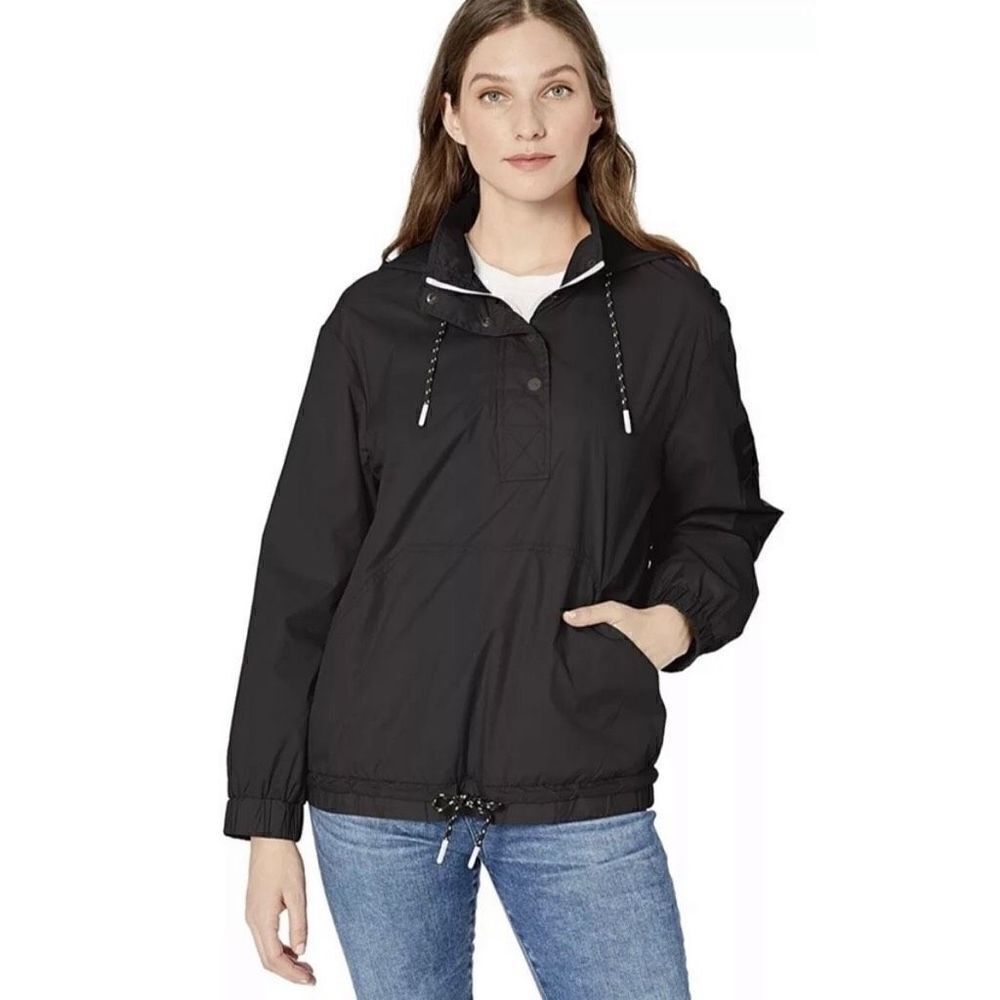 UGG Cameron Hooded Anorak Pullover Half Zip Packable Rain Jacket Size M